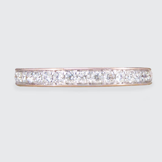 0.25ct Diamond Channel Set Half Eternity Ring in Rose Gold
