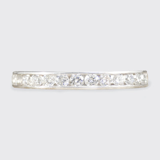 Diamond full eternity ring in platinnum