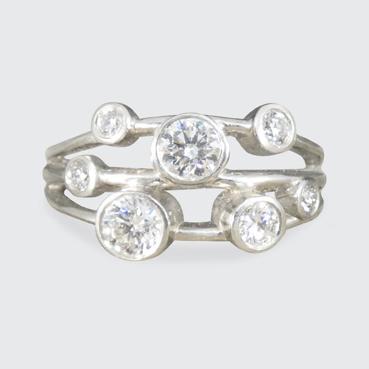 0.75ct Diamond Bubble Style Ring in Platinum