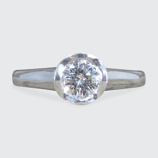 Andrew Geoghegan G/VS Diamond Solitaire Ring in 18ct White Gold