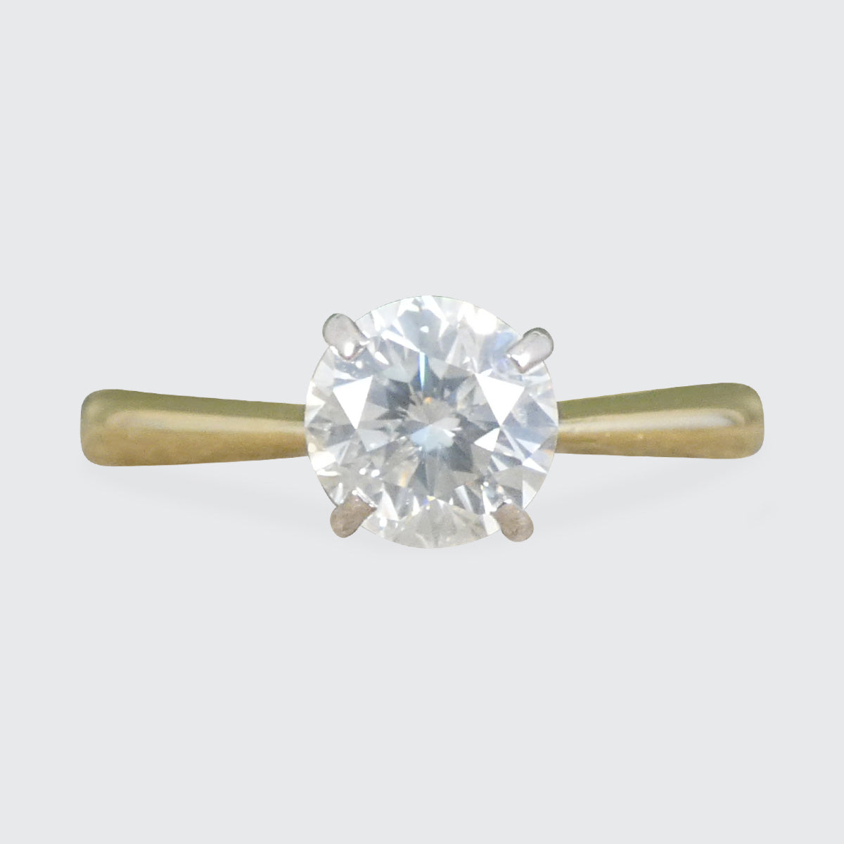 Classic Brilliant Cut Diamond Solitaire Engagement Ring in 18ct Gold