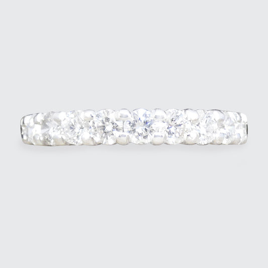 Brilliant Cut 2.00ct Diamond Full Eternity Ring in 18ct White Gold