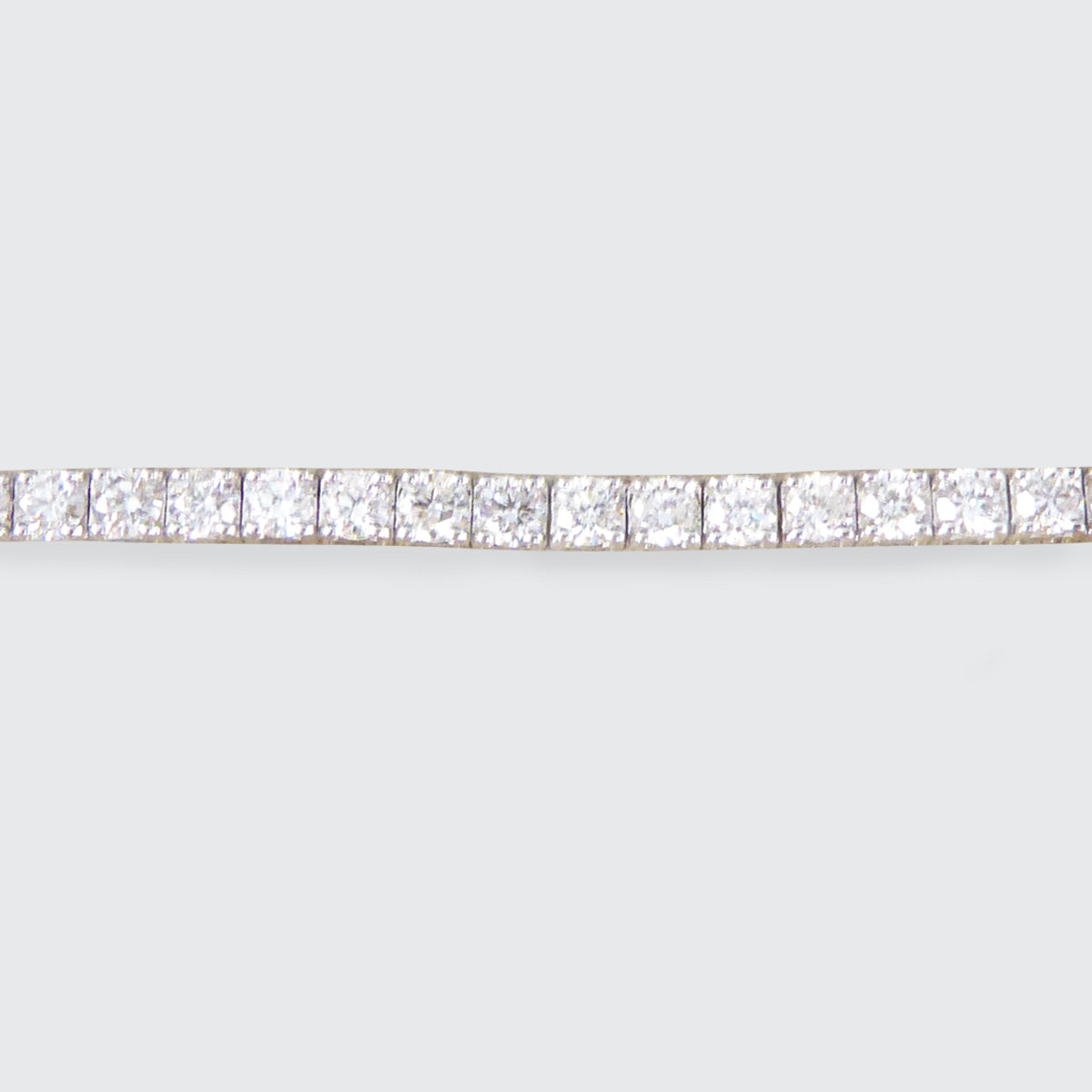 4.13ct Diamond Box Set Tennis Bracelet in 18ct White Gold - Wharfedale Antiques