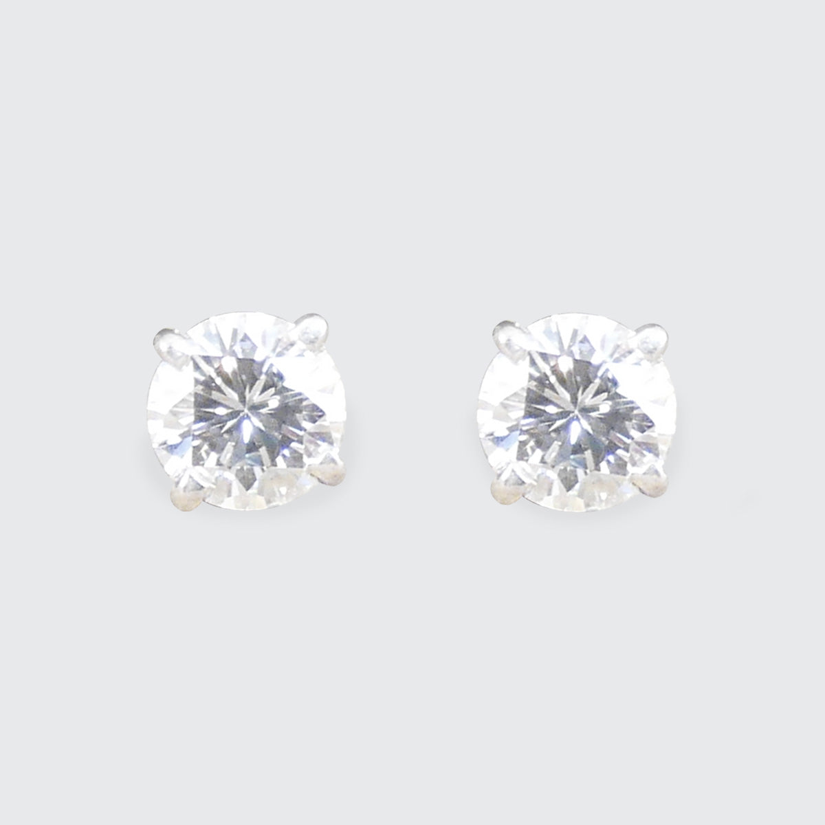 0.61ct Diamond Stud Earrings GIA Certified in 18ct White Gold.