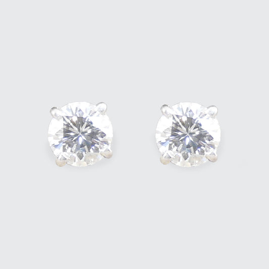 0.61ct Diamond Stud Earrings GIA Certified in 18ct White Gold.