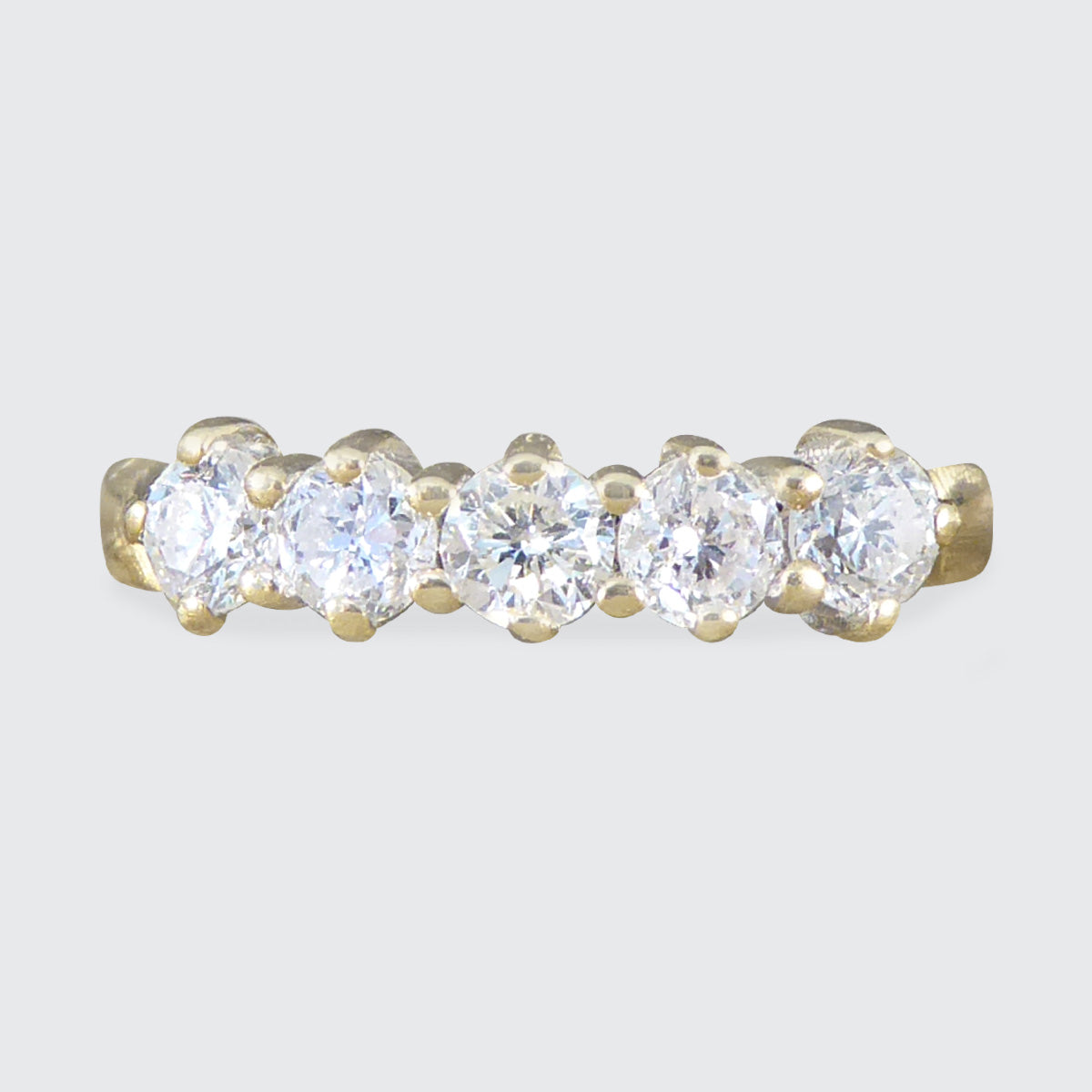 Vintage Five Stone Diamond Ring in 18ct Yellow Gold - Wharfedale Antiques