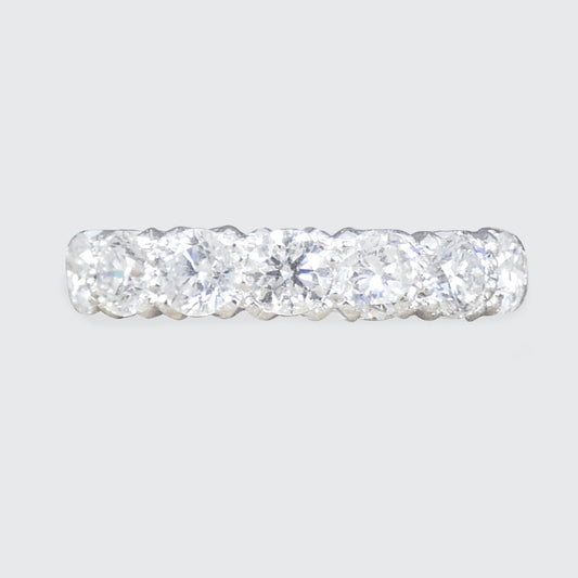 1.40ct Diamond Half Eternity Ring in 18ct White Gold the perfect stackable ring.
