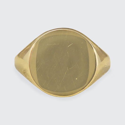 New Circular Signet Pinky Ring in 9ct Yellow Gold - Wharfedale Antiques