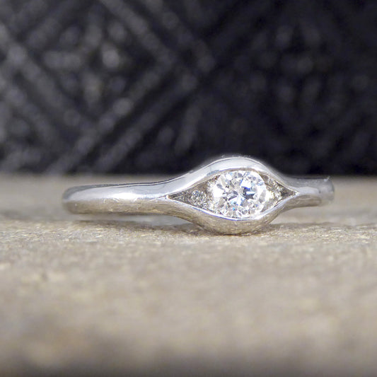 Andrew Geoghegan Alluring Reveal Diamond Ring in 18ct White Gold - Wharfedale Antiques