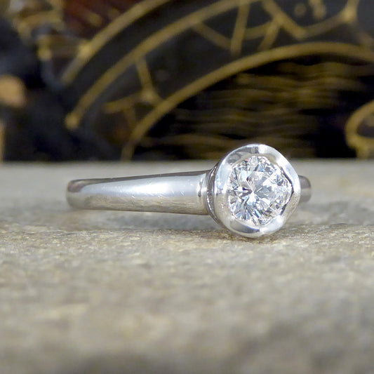 Andrew Geoghegan G/VS Diamond Solitaire Ring in 18ct White Gold - Wharfedale Antiques