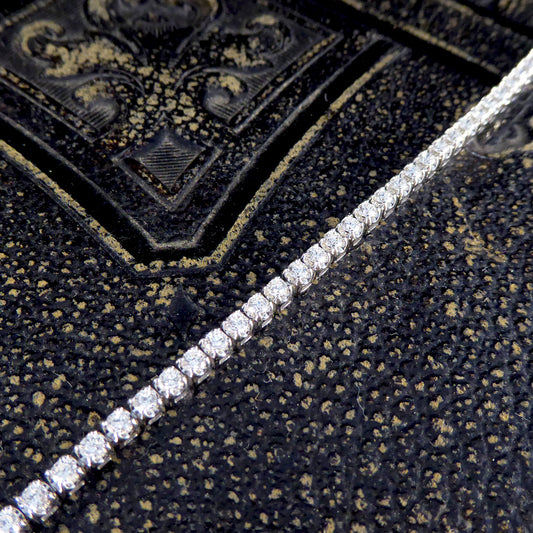 2.00ct Diamond Flexi-Link Tennis Bracelet in 9ct White Gold - Wharfedale Antiques