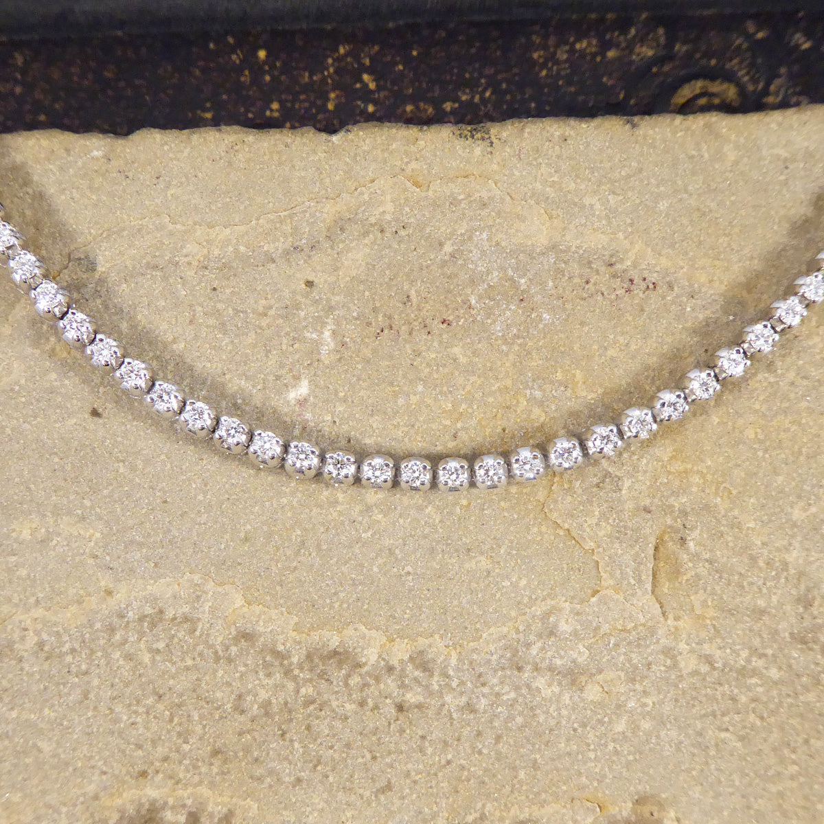 2.00ct Diamond Flexi-Link Tennis Bracelet in 18ct White Gold - Wharfedale Antiques