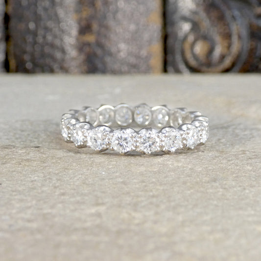 Full Brilliant Cut Diamond Eternity Ring in Platinum - Wharfedale Antiques