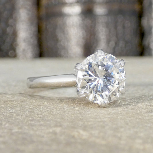 A gorgeous diamond solitaire engagement ring in a size claw classic and simple setting giving a timeless design.