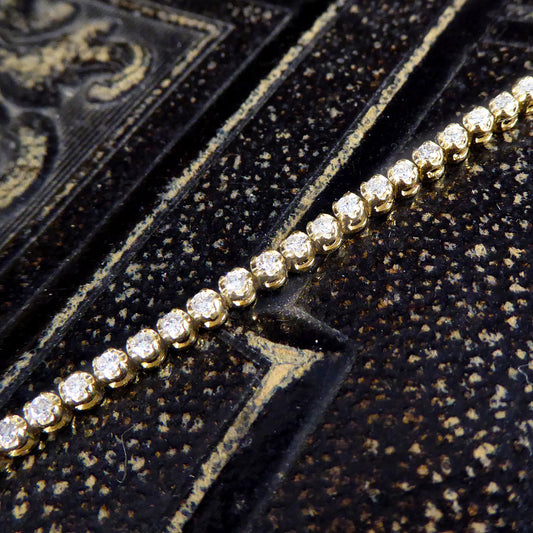 1.07ct Diamond Flexi-Link Tennis Bracelet in 18ct Yellow Gold - Wharfedale Antiques