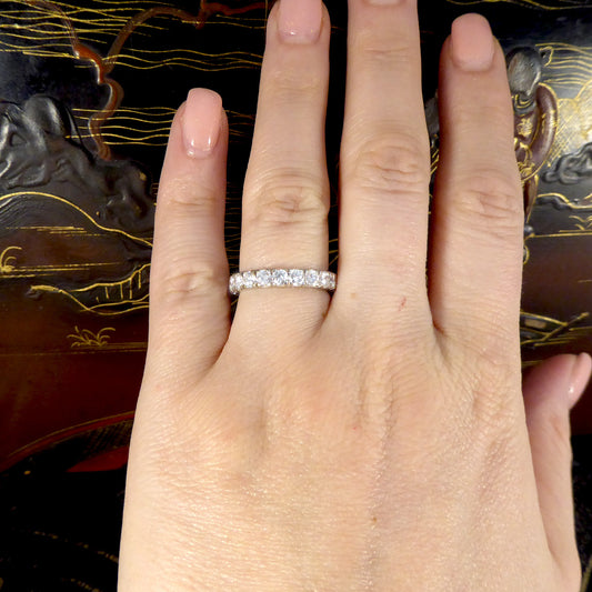 Vintage 2.31ct Diamond Full Eternity Ring in Platinum - Wharfedale Antiques