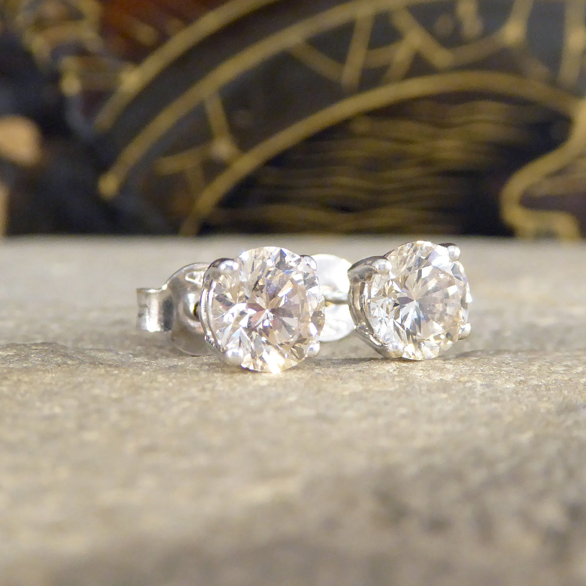1.67ct Diamond Stud Earrings in 18ct White Gold