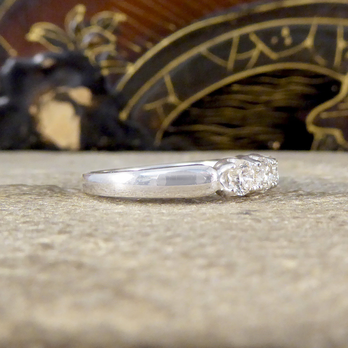 Eternity Style 1.00ct Brilliant Cut Diamond Five Stone Ring in Platinum - Wharfedale Antiques