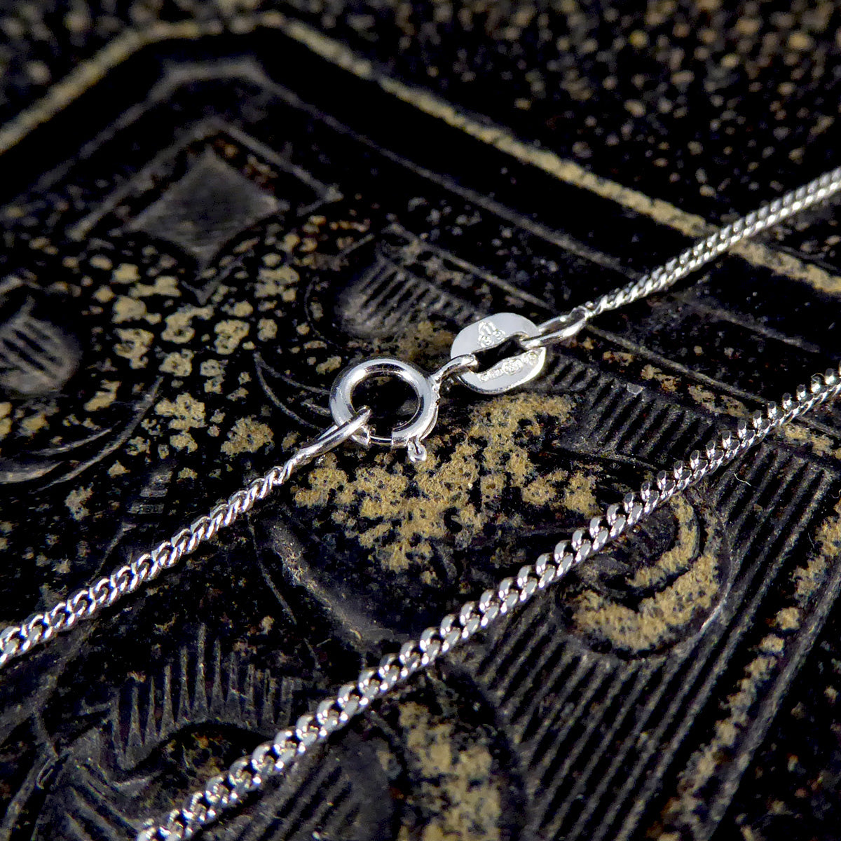Diamond Cross Necklace in 18ct White Gold on 16inch 18ct White Gold Chain - Wharfedale Antiques