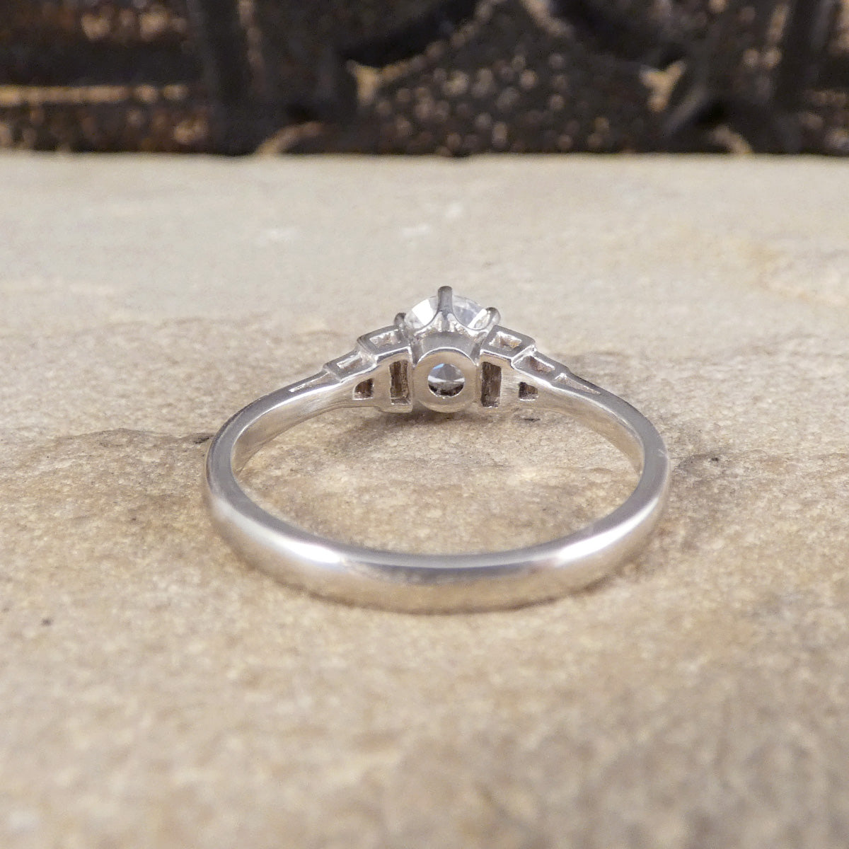 Back view of Diamond ring, clearly showing the setting and quality craftmanship.