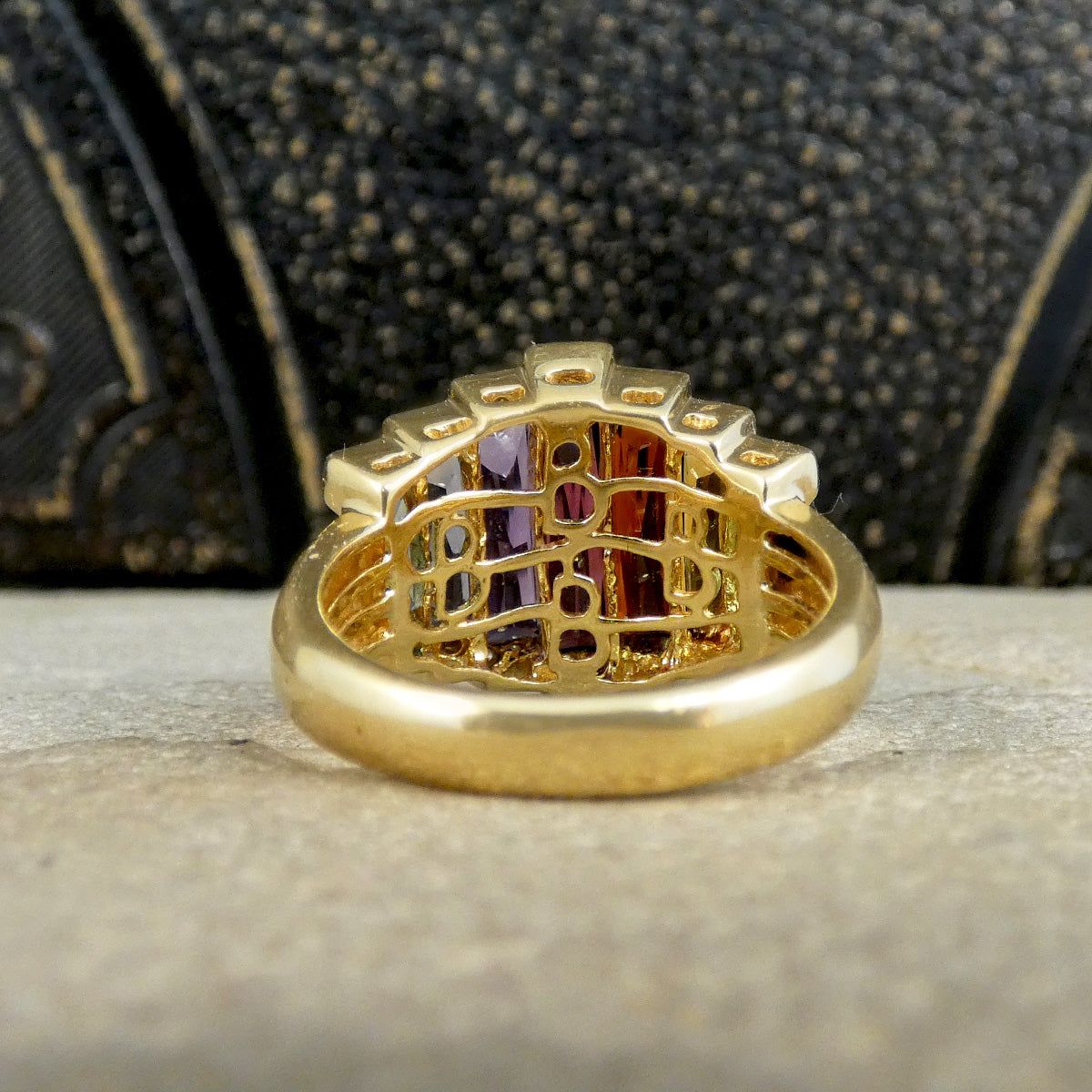 Bellarri Ultimate Colour Multigem Set Ring in 18ct Yellow Gold - Wharfedale Antiques