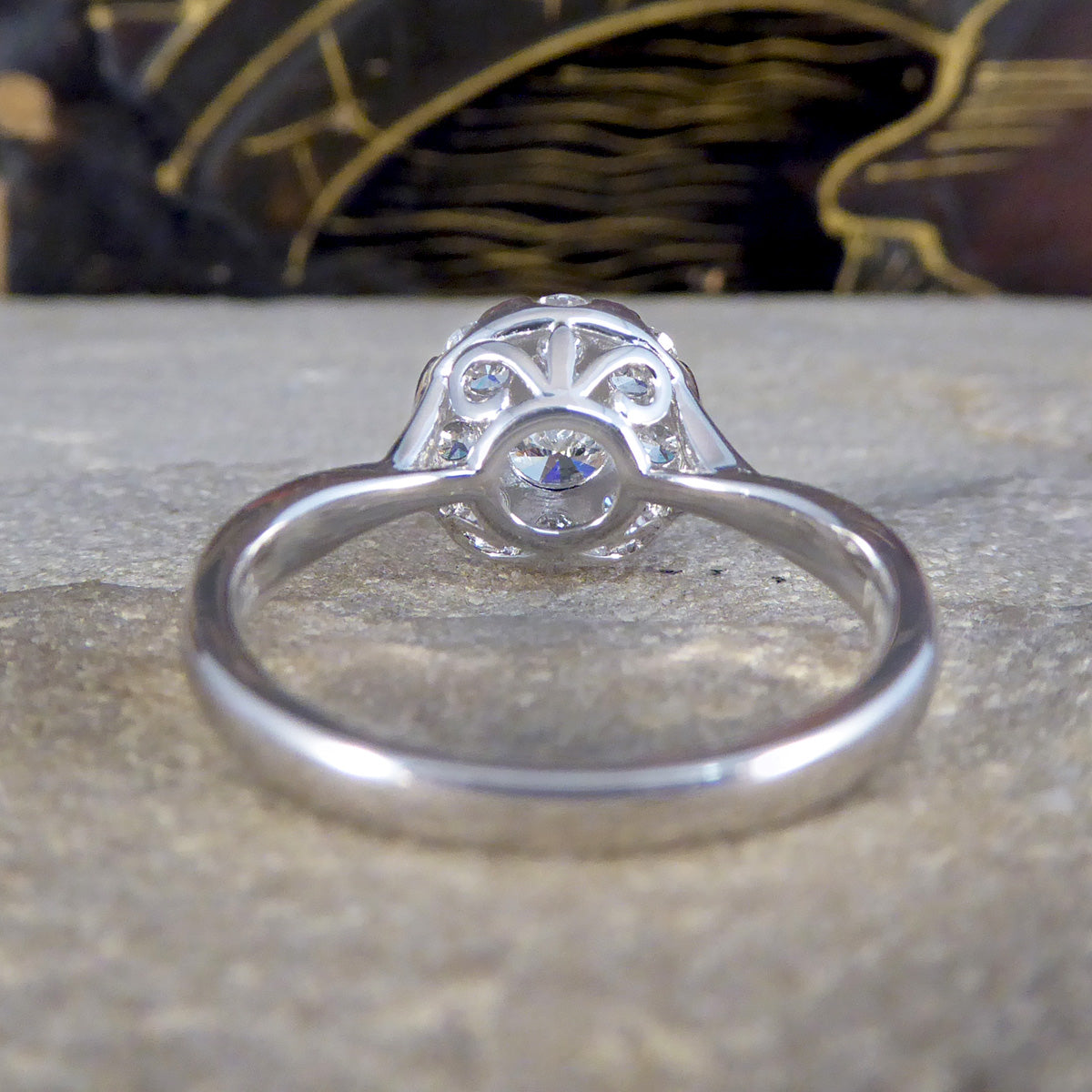 Diamond 3.00ct Solitaire Illusion Ring in Platinum - Wharfedale Antiques