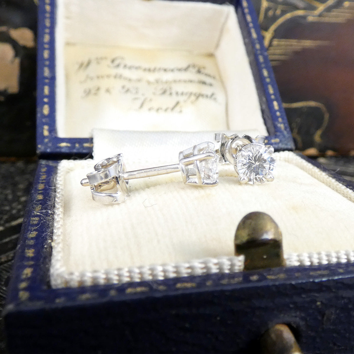 A gorgeous and classic gift. Diamond stud earrings in 18ct White Gold.