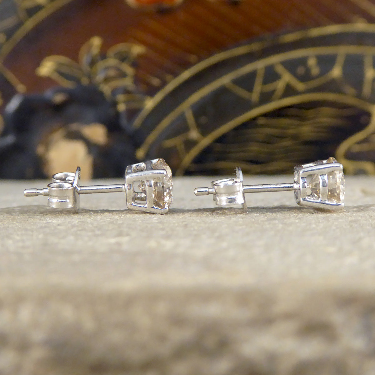 1.67ct Diamond Stud Earrings in 18ct White Gold