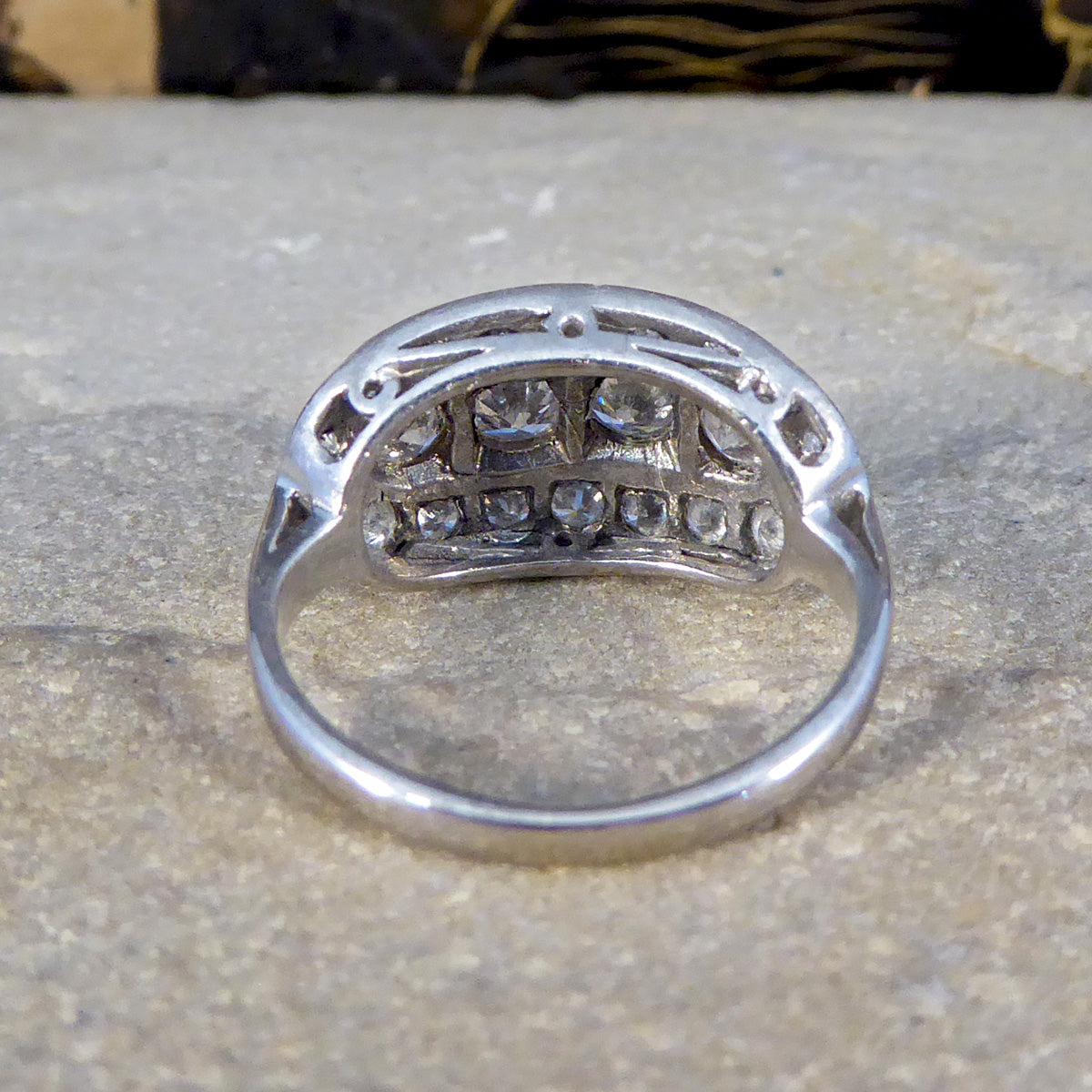 1.26ct Four Stone Diamond Cluster Ring in 14ct White Gold - Wharfedale Antiques
