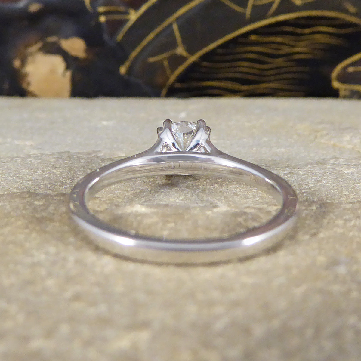 1.00ct Cushion Modified Brilliant Cut Diamond Solitaire Engagement Ring in 18ct White Gold - Wharfedale Antiques