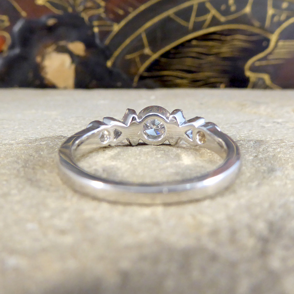 Diamond set Hugs and Kisses Ring in 18ct White Gold - Wharfedale Antiques