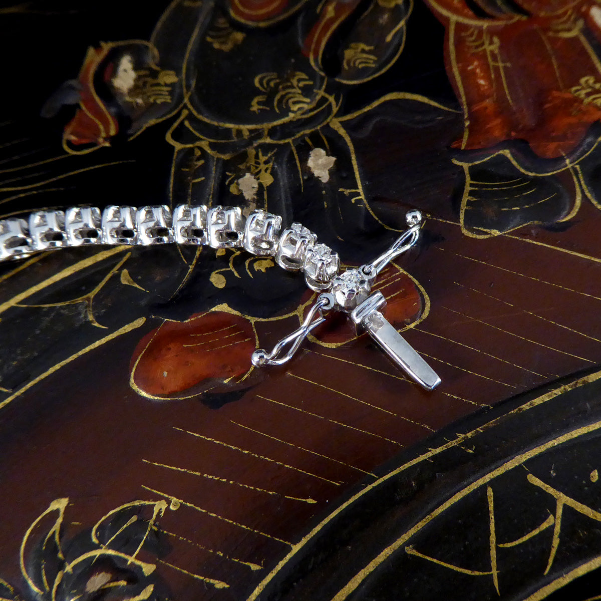 2.00ct Diamond Flexi-Link Tennis Bracelet in 18ct White Gold - Wharfedale Antiques