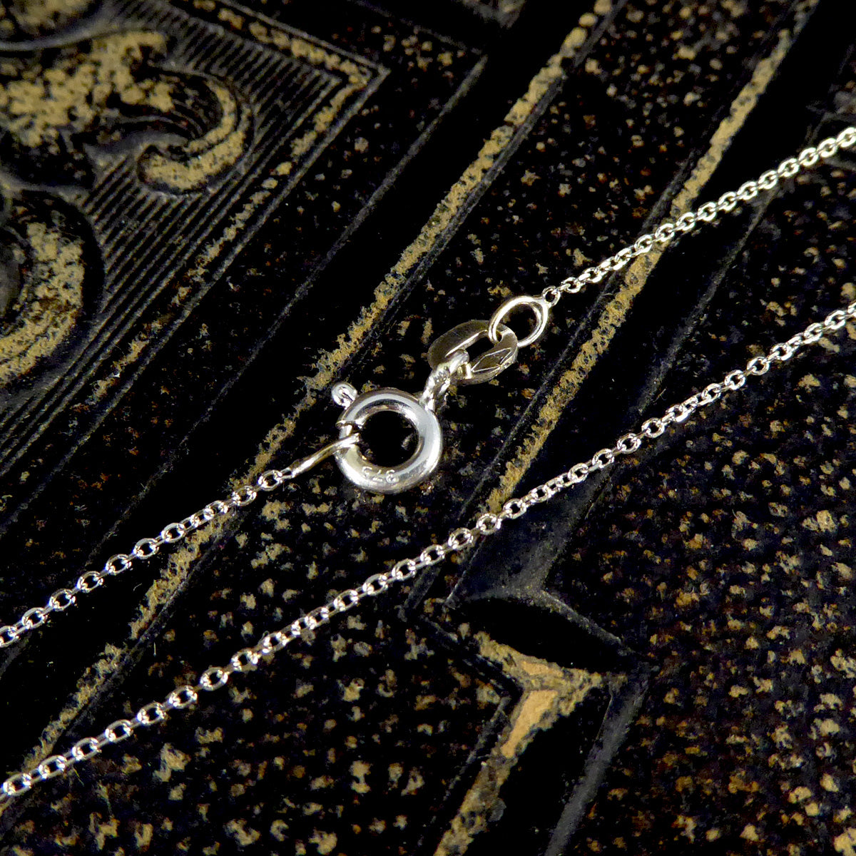 Diamond Stud Earrings and Necklace Set in White Gold - Wharfedale Antiques