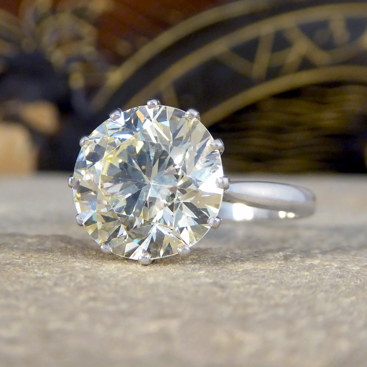 4.70ct Brilliant Cut Diamond Solitaire Ring in Platinum