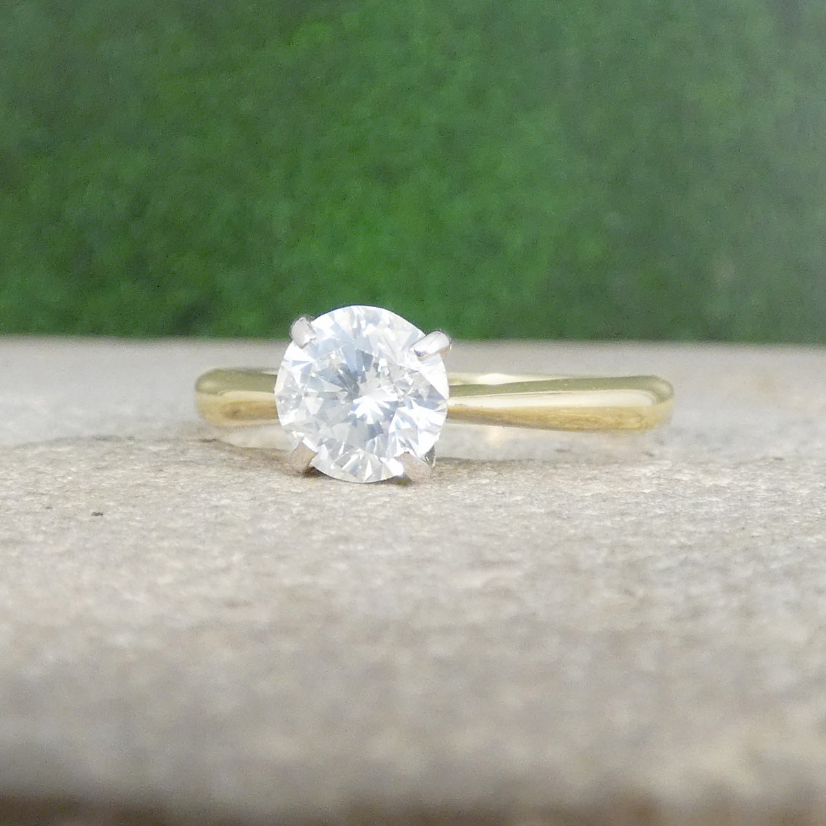 A timeless classic diamond solitaire engagement ring.