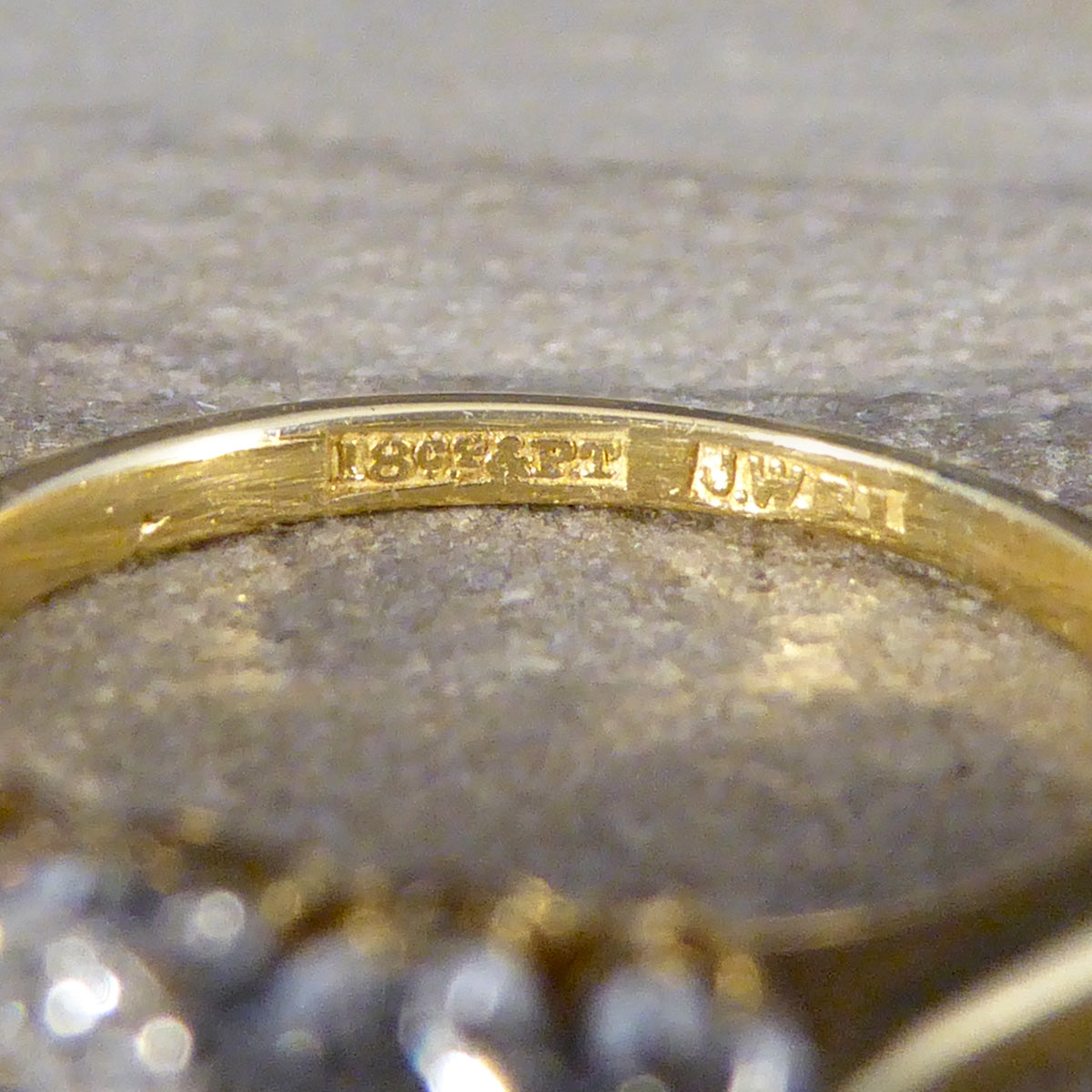 Antique Edwardian Diamond Five Stone Ring in 18ct Yellow Gold and Platinum - Wharfedale Antiques