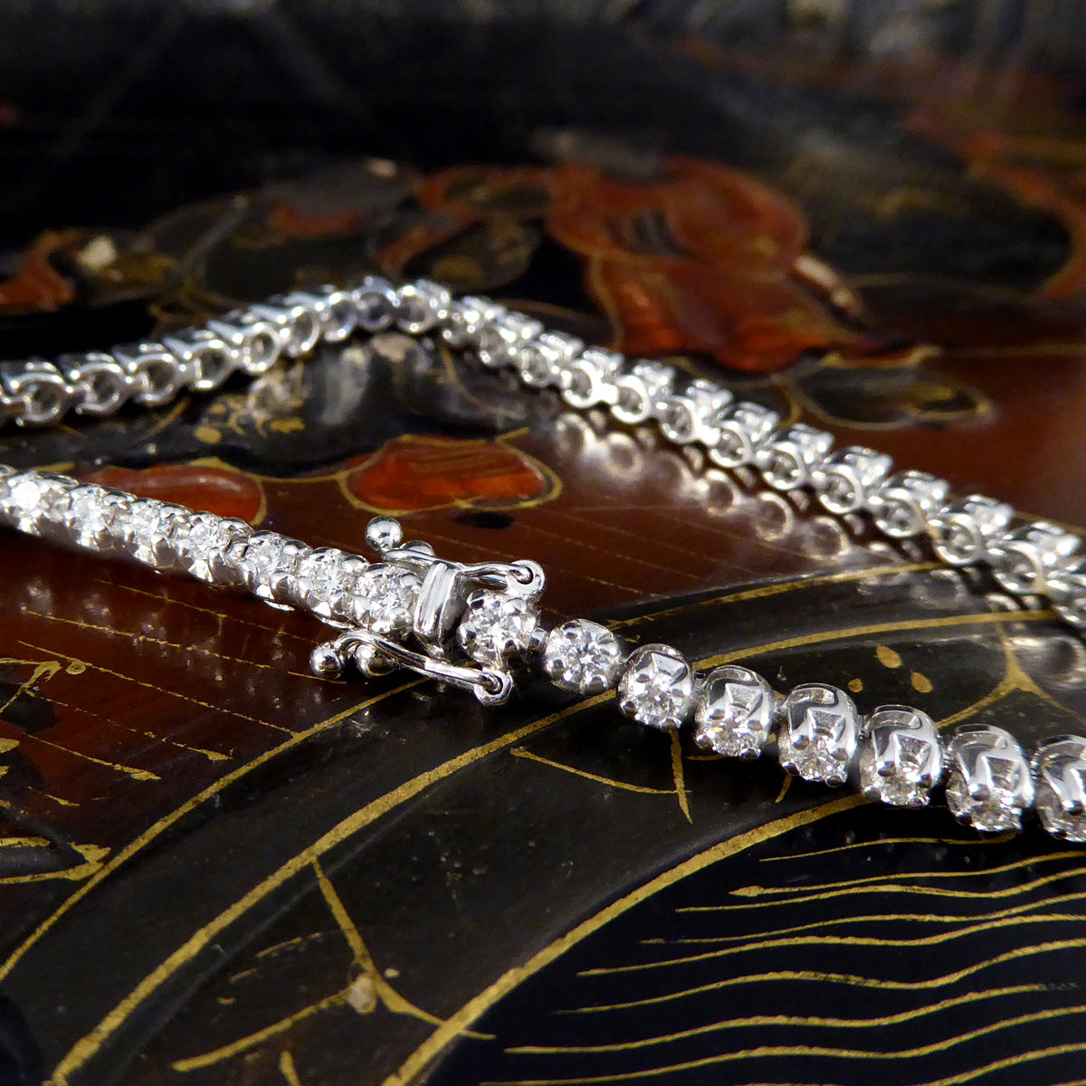 2.00ct Diamond Flexi-Link Tennis Bracelet in 18ct White Gold - Wharfedale Antiques