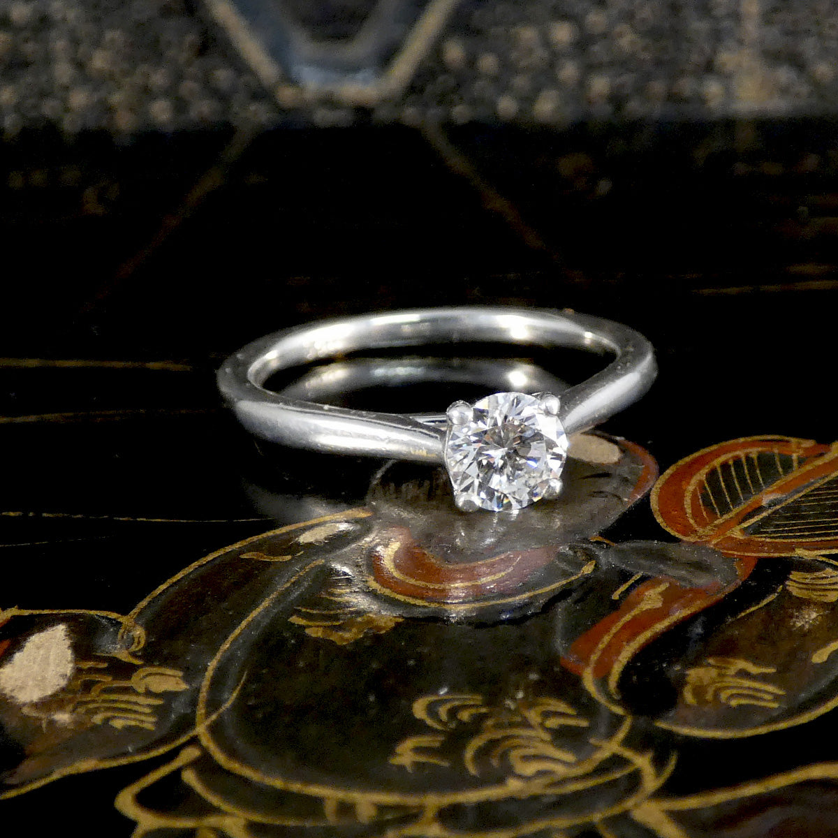 Classic diamond ring.