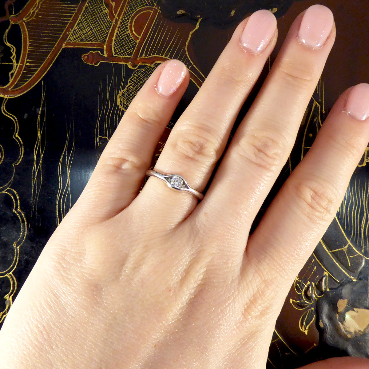 Andrew Geoghegan Alluring Reveal Diamond Ring in 18ct White Gold - Wharfedale Antiques