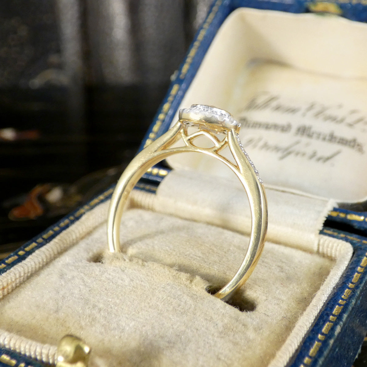 The perfect engagement ring as a wedfit design to be worn next to a wedding band.