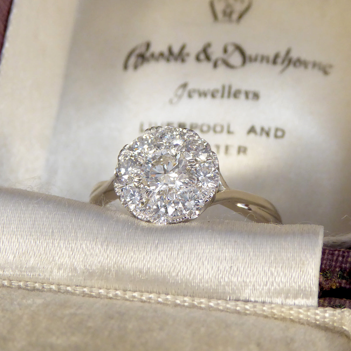 Diamond 3.00ct Solitaire Illusion Ring in Platinum - Wharfedale Antiques