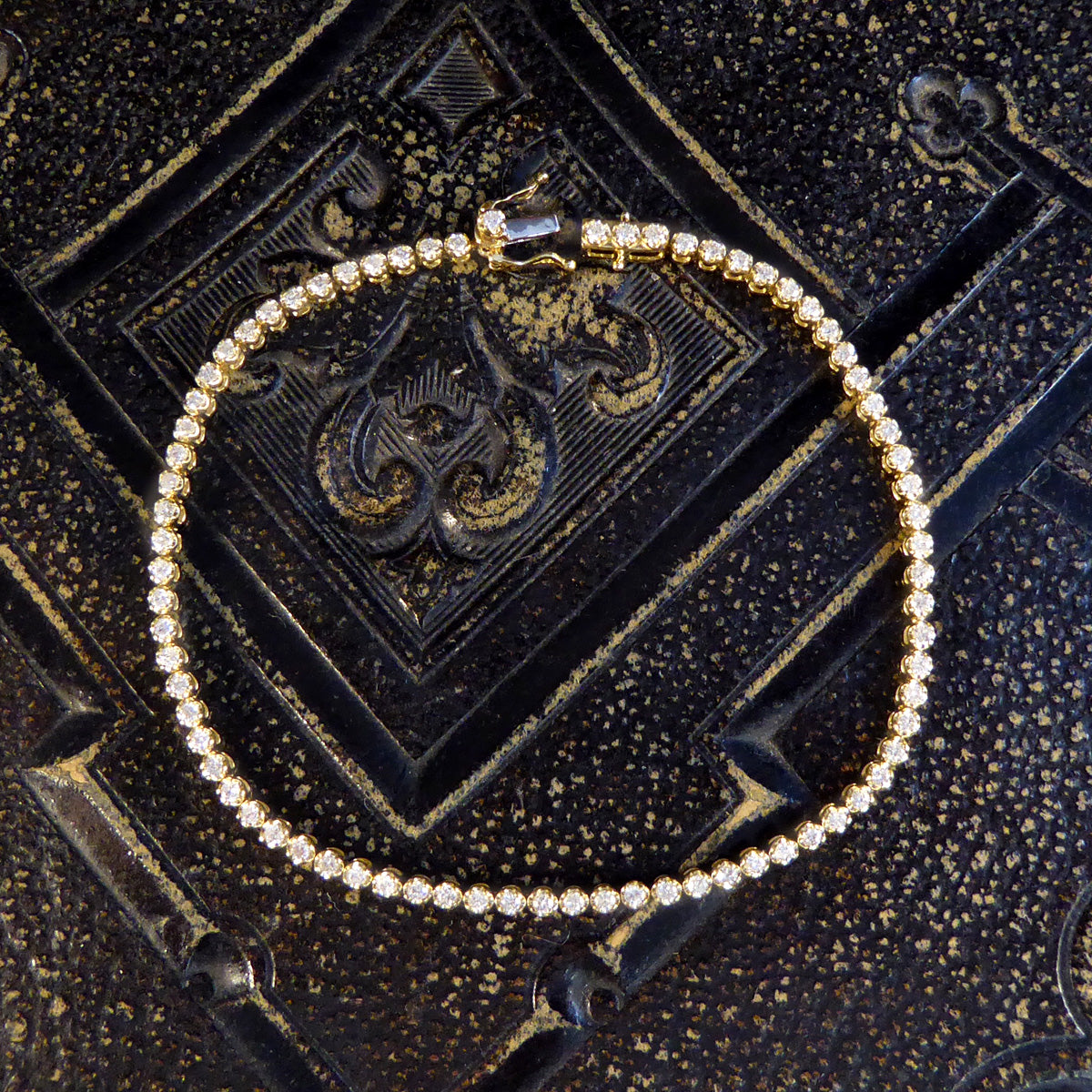1.07ct Diamond Flexi-Link Tennis Bracelet in 18ct Yellow Gold - Wharfedale Antiques