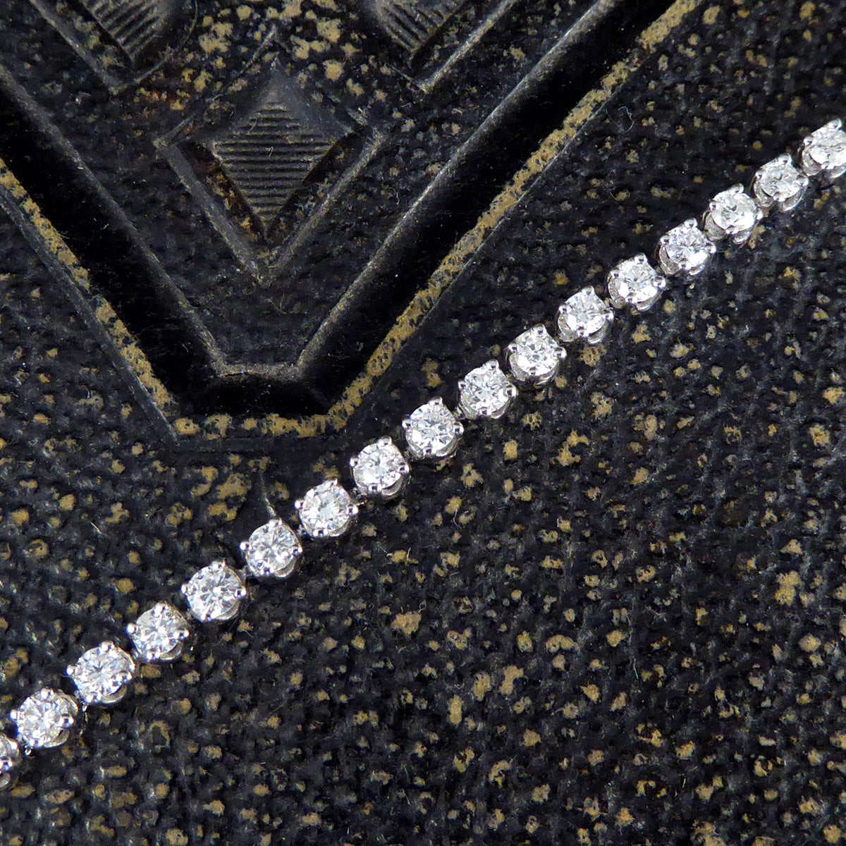 Brilliant Cut Diamond 3.00ct Flexi-link Tennis Bracelet in 18ct White Gold - Wharfedale Antiques