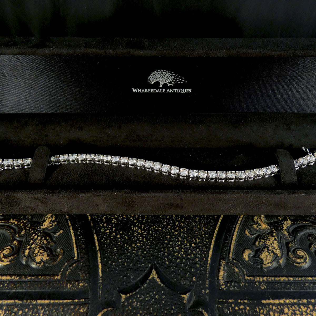 Classic 12.31ct Diamond Tennis Bracelet in 18ct White Gold - Wharfedale Antiques