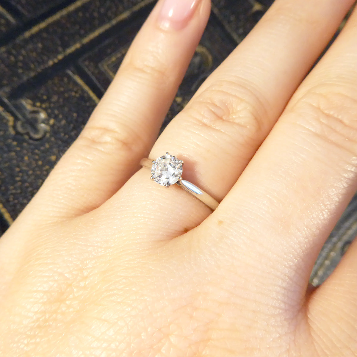 Diamond 0.50ct Solitaire Engagement Ring in Platinum - Wharfedale Antiques