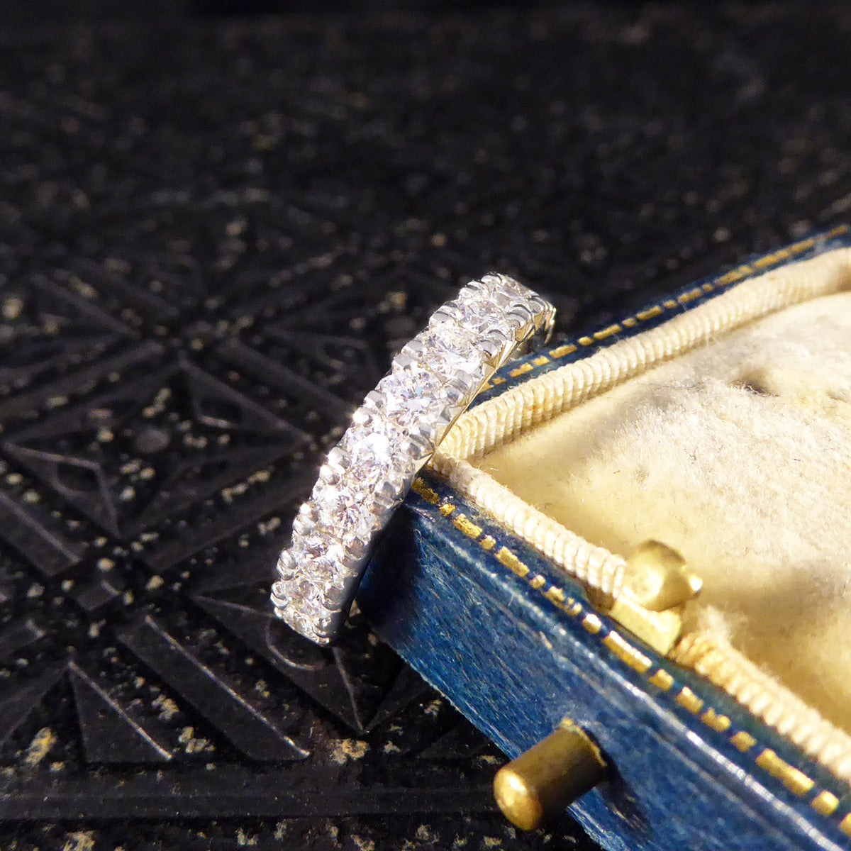 Diamond Set Eternity Ring with 0.88ct Modern Brilliant Cut Diamonds in Platinum - Wharfedale Antiques