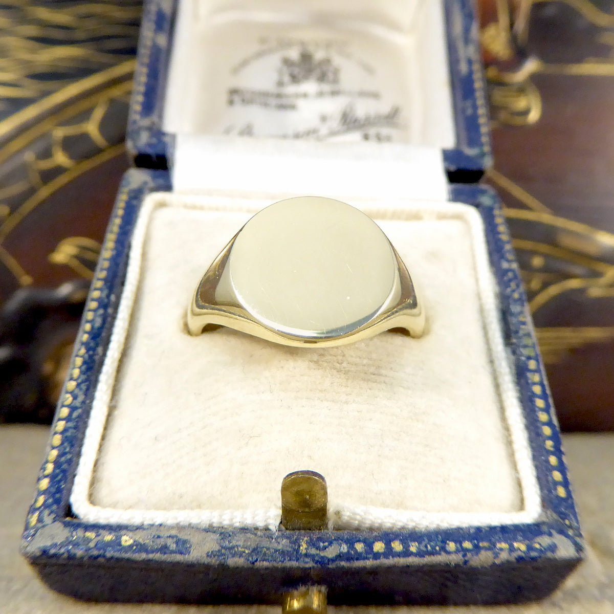 New Circular Signet Pinky Ring in 9ct Yellow Gold - Wharfedale Antiques