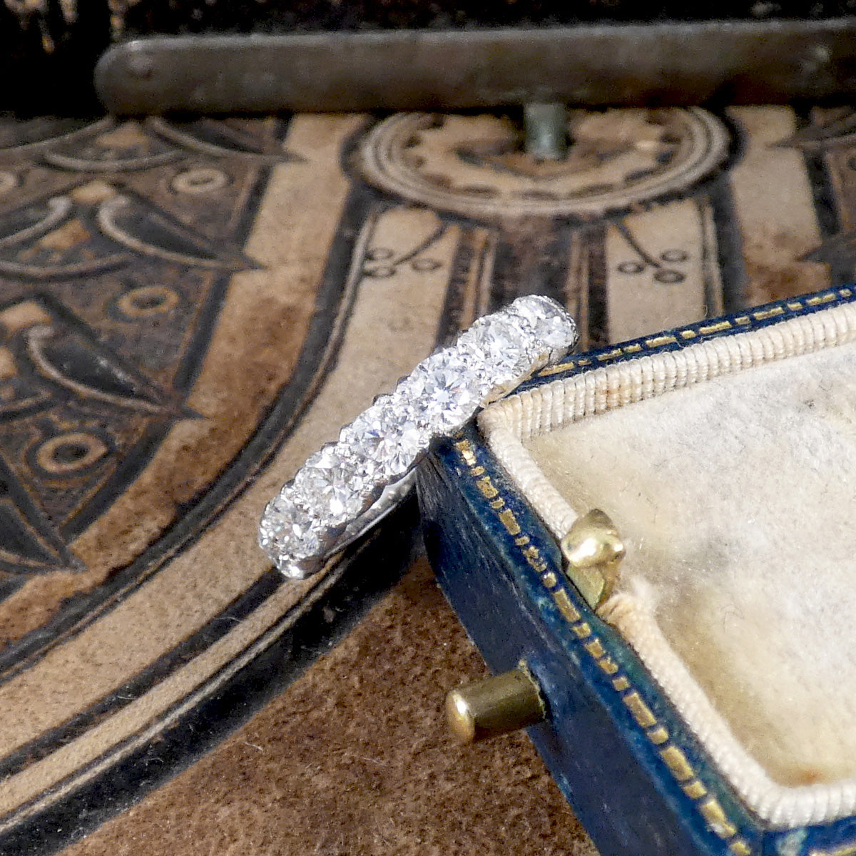 1.40ct Diamond Half Eternity Ring in 18ct White Gold. Featuring a row of brilliant cut diamonds creating sparkle across the whole finger.