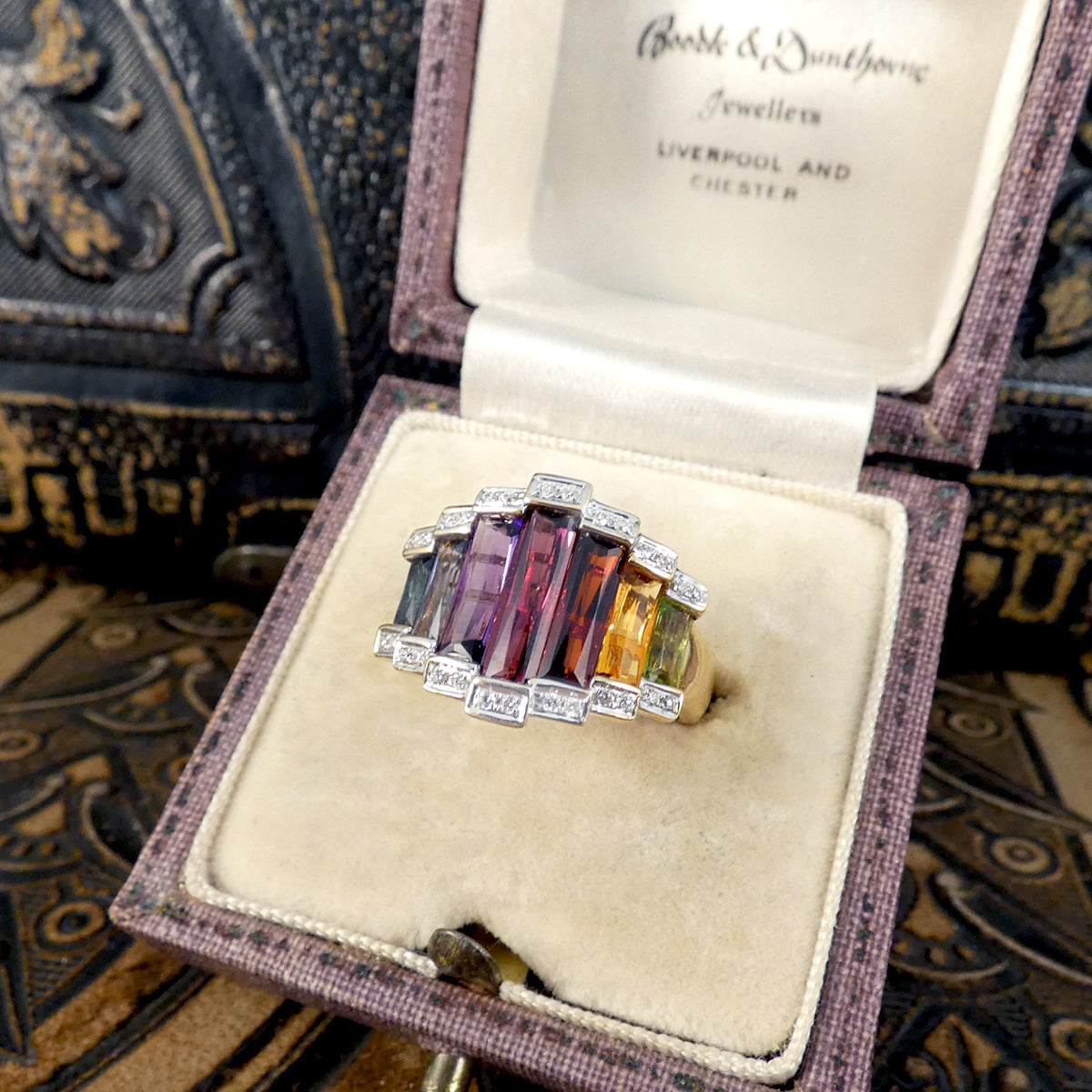 Bellarri Ultimate Colour Multigem Set Ring in 18ct Yellow Gold - Wharfedale Antiques