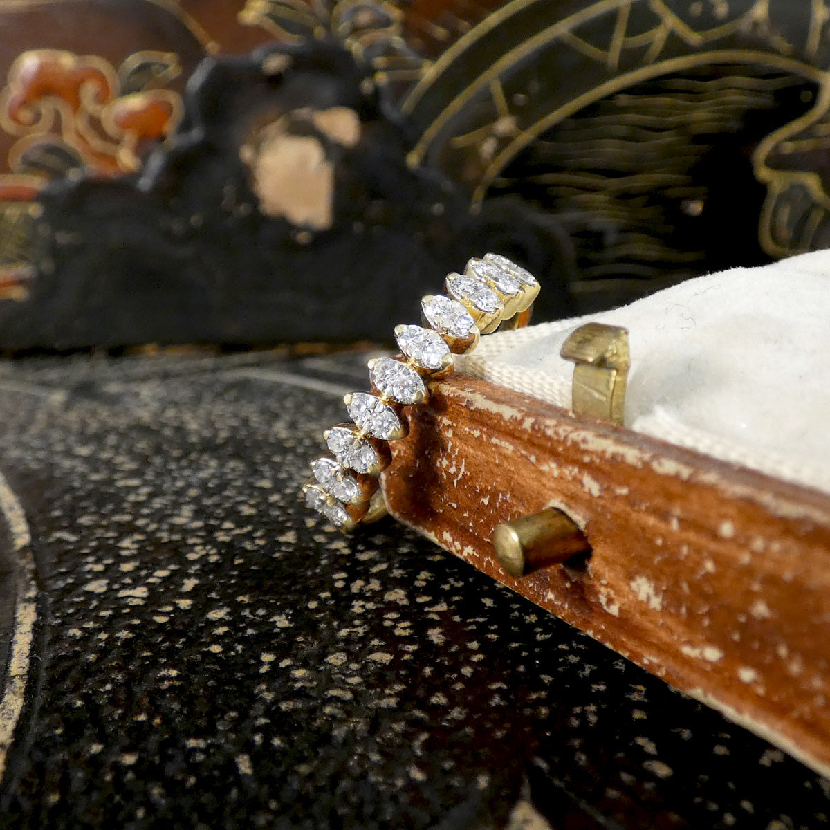 Marquise Illusion Diamond Half Eternity Ring in 18ct Yellow Gold